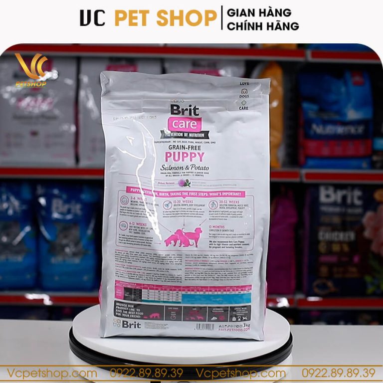 Brit Care Grain-free Puppy Salmon & Potato – Thức ăn cho chó con vị cá hồi