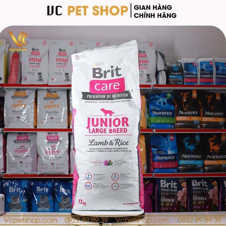 Brit Care Junior Large Breed Lamb & Rice – Thức ăn cho chó 3-24 tháng size lớn