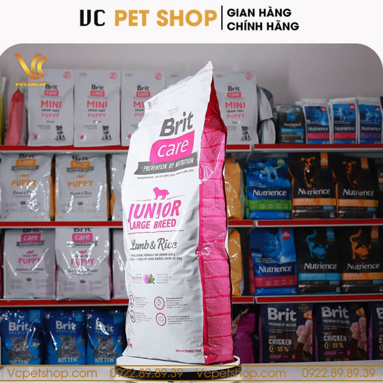 Brit Care Junior Large Breed Lamb & Rice – Thức ăn cho chó 3-24 tháng size lớn