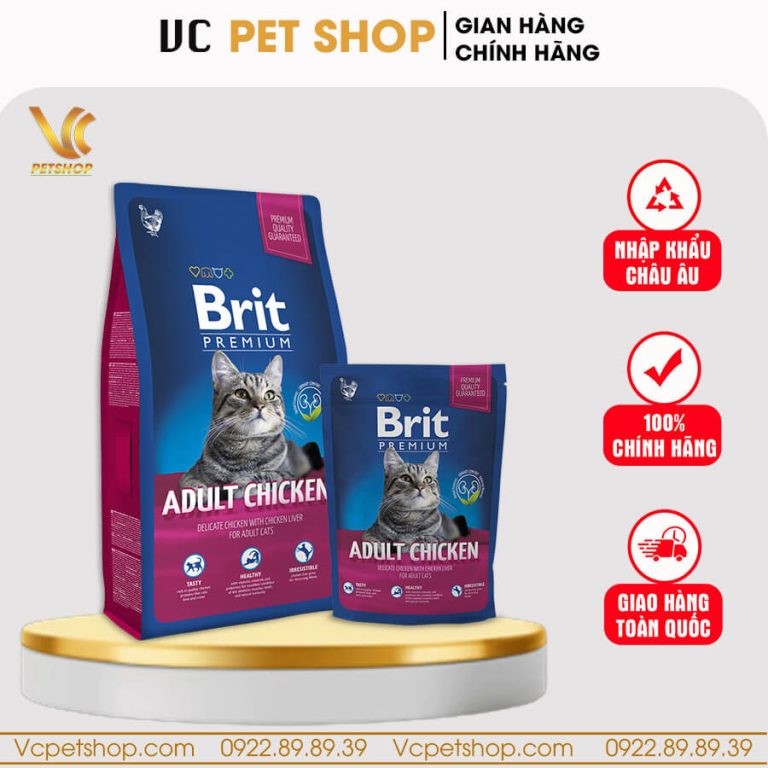 Brit Premium Adult Chicken – Thức ăn cho mèo trưởng thành vị thịt gà