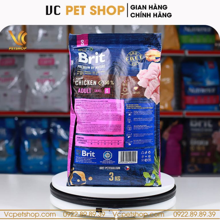 Brit Premium by Nature Adult S – Thức ăn cho chó trưởng thành size nhỏ