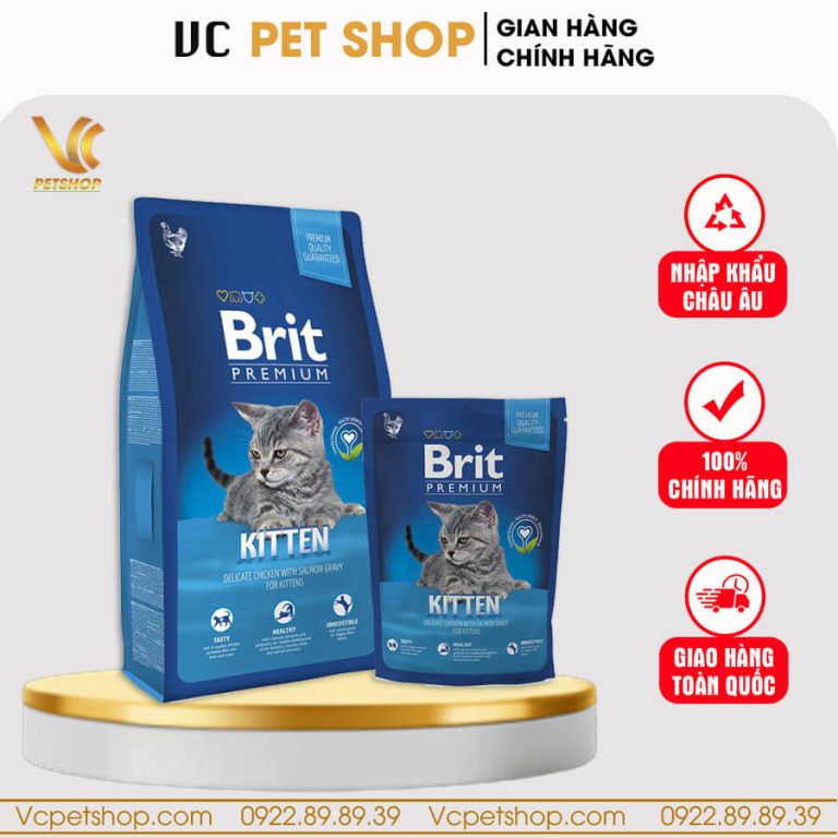Brit Premium Cat Kitten – Thức ăn cho mèo con dưới 12 tháng vị thịt gà