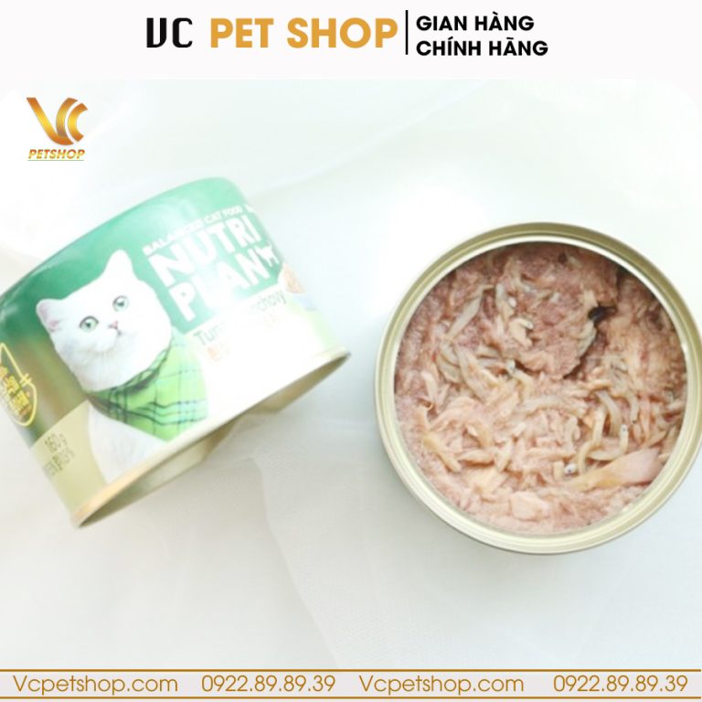 Pate cho mèo Nutri Plan vị cá ngừ & cá cơm 160g