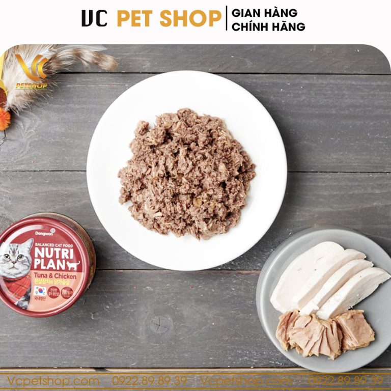 Pate cho mèo Nutri Plan cá ngừ & gà 160g