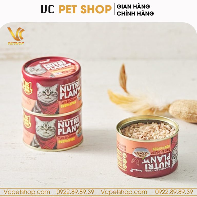 Pate cho mèo Nutri Plan cá ngừ & gà 160g