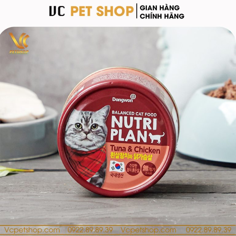 Pate cho mèo Nutri Plan cá ngừ & gà 160g