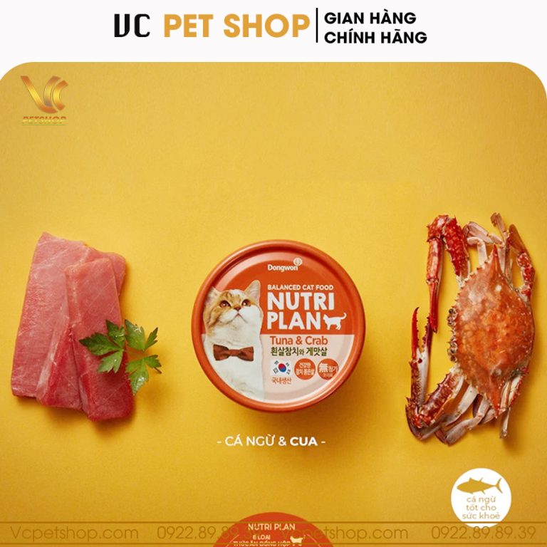 Pate lon cho mèo Nutri Plan cá ngừ & cua 160g