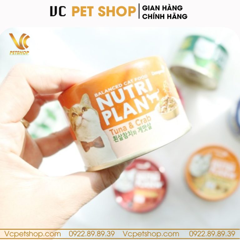 Pate lon cho mèo Nutri Plan cá ngừ & cua 160g