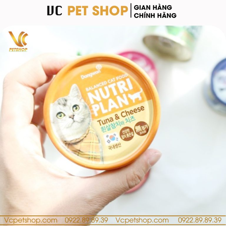 Pate lon cho mèo Nutri Plan cá ngừ & phô mai 160g