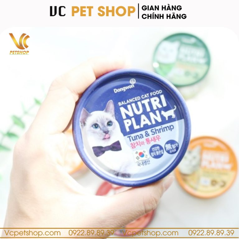Pate lon cho mèo Nutri Plan cá ngừ & tôm 160g