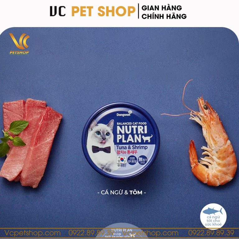 Pate lon cho mèo Nutri Plan cá ngừ & tôm 160g