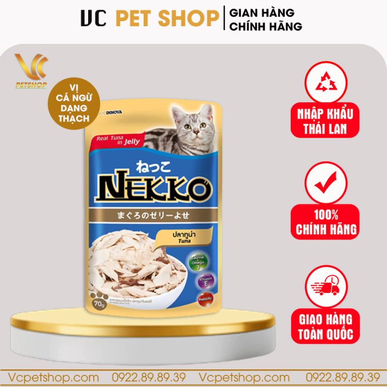 Pate Nekko Jelly cho mèo vị cá ngừ dạng thạch 70g