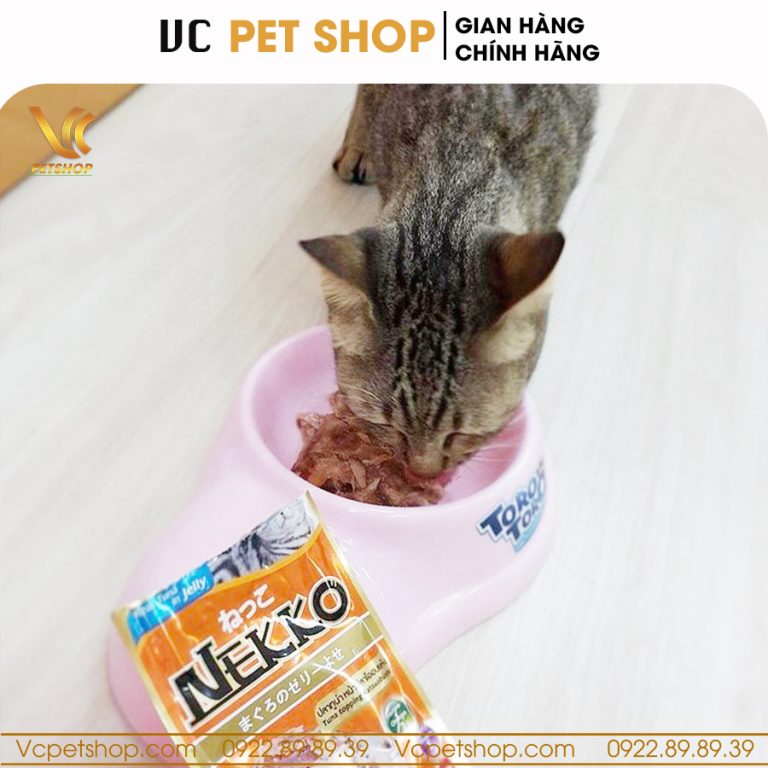Pate Nekko Jelly Cho Mèo Vị Cá Ngừ Rắc Cá Bào Dạng Thạch 70g