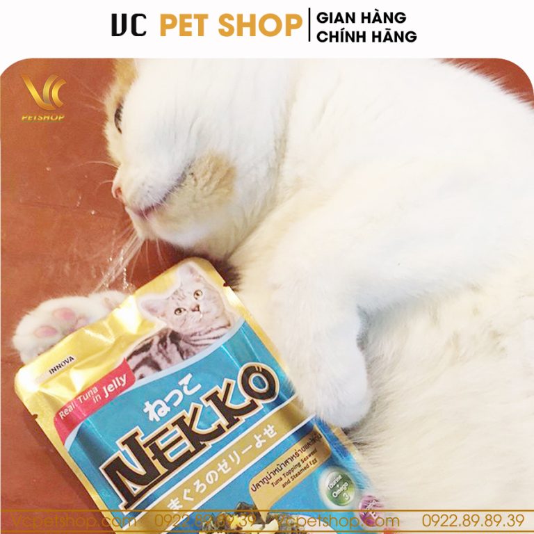 Pate Nekko Jelly cho mèo vị cá ngừ rắc trứng hấp & rong biển dạng thạch 70g