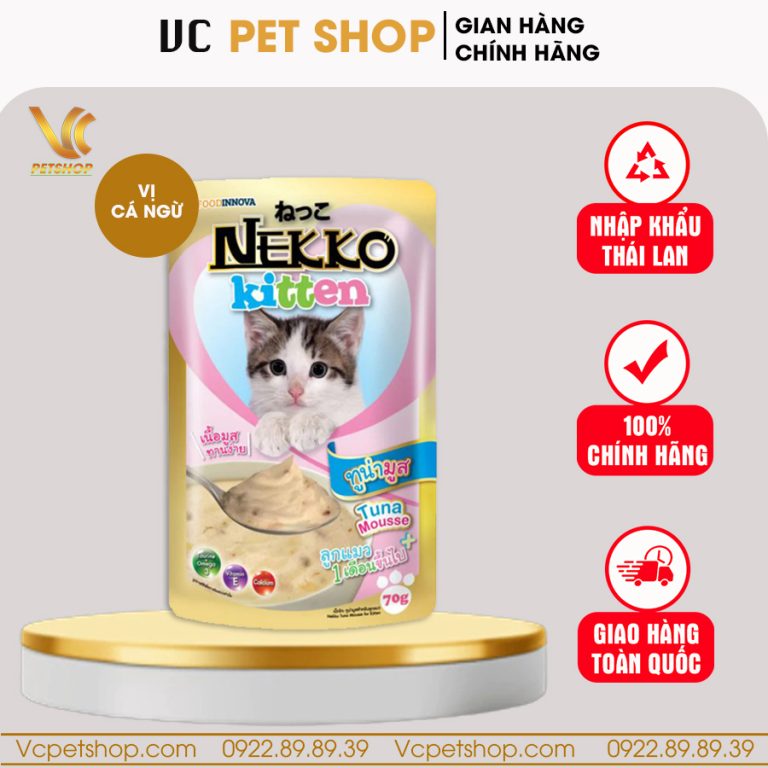 Pate Nekko Kitten cho mèo con vị cá ngừ 70g