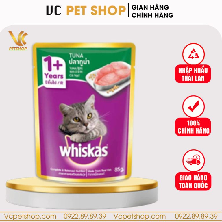 Pate Whiskas cá ngừ cho mèo lớn 80g