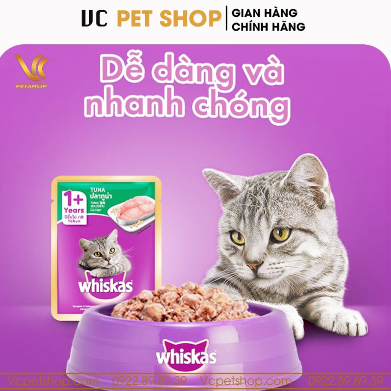 Pate Whiskas cá ngừ cho mèo lớn 80g