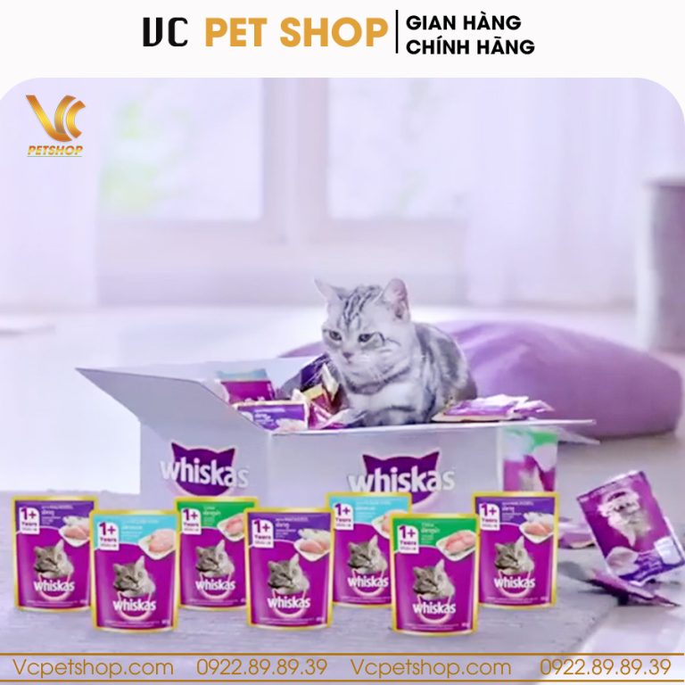 Pate Whiskas cá ngừ cho mèo lớn 80g