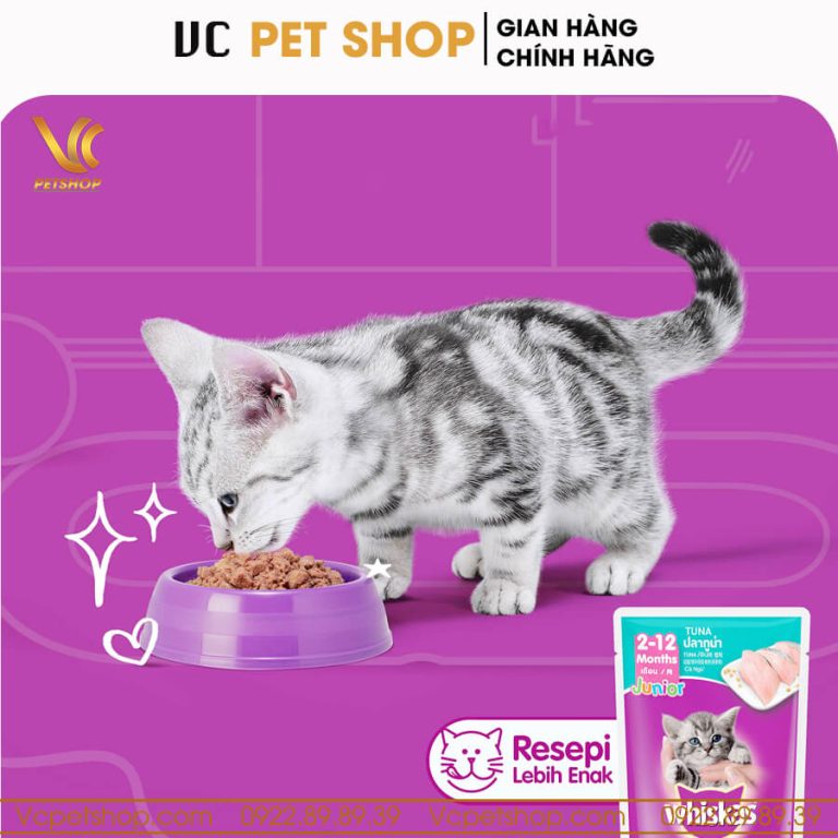 Pate Whiskas cho mèo con vị cá ngừ 80g