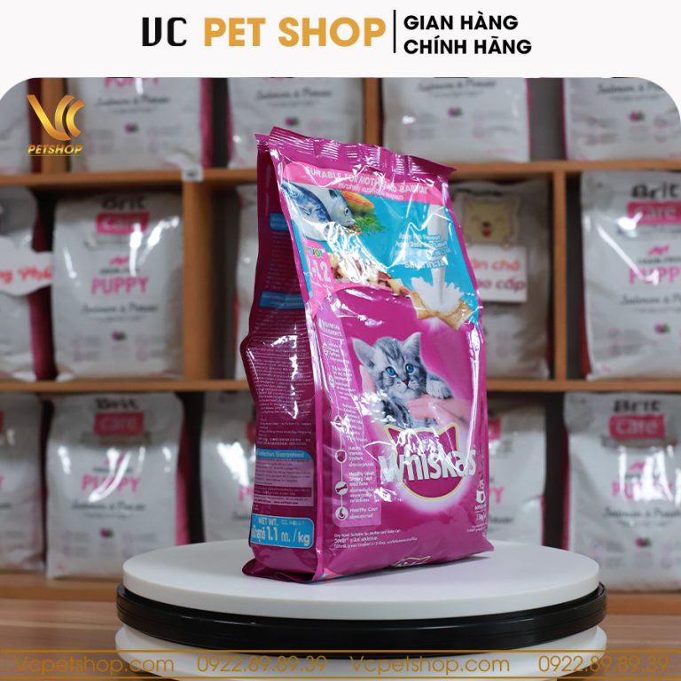 Thức ăn cho mèo con Whiskas Junior vị cá biển và sữa