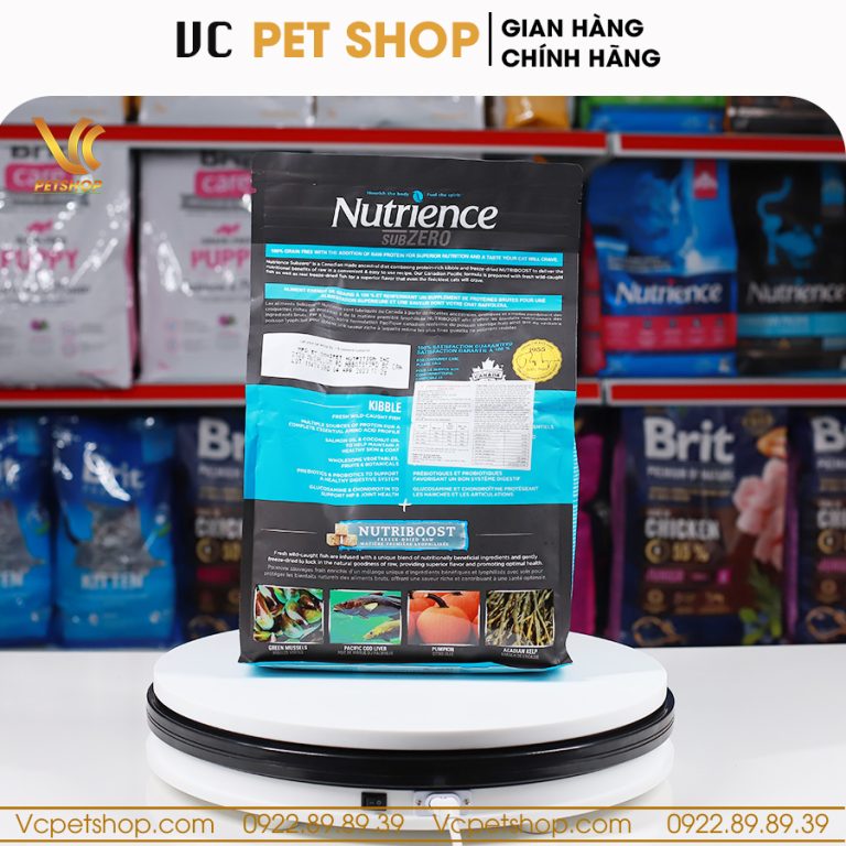 Thức ăn cho mèo Nutrience Subzero Canadian vị cá biển