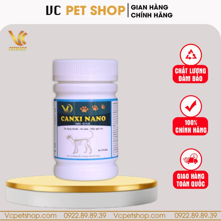 Canxi Nano cho chó mèo hộp 150 viên
