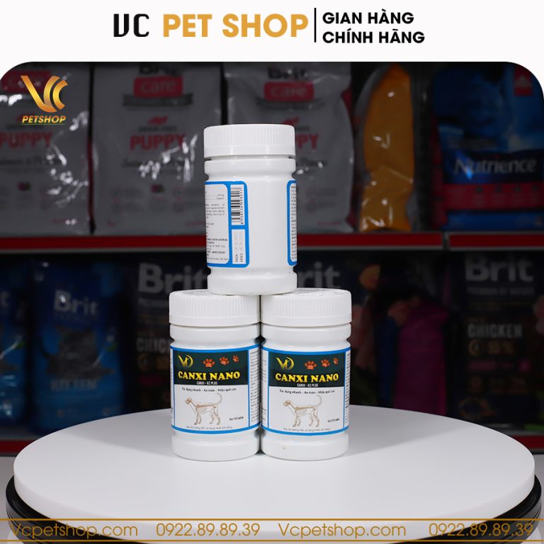 Canxi Nano cho chó mèo hộp 150 viên