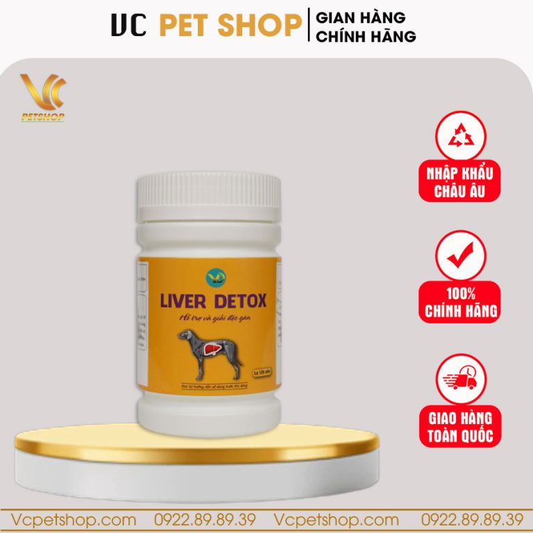Giải độc gan cho chó Liver Detox hộp 120 viên