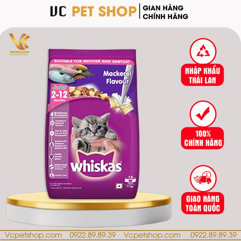 Thức ăn cho mèo con Whiskas Junior vị cá thu
