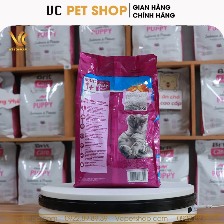 Thức ăn hạt Whiskas cho mèo trưởng thành vị cá biển