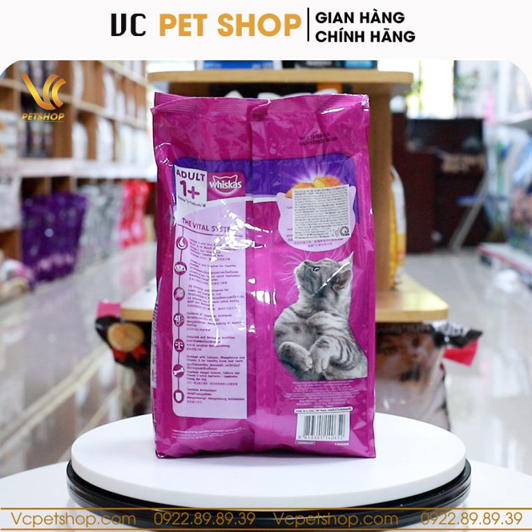 Thức ăn hạt Whiskas cho mèo trưởng thành vị cá thu