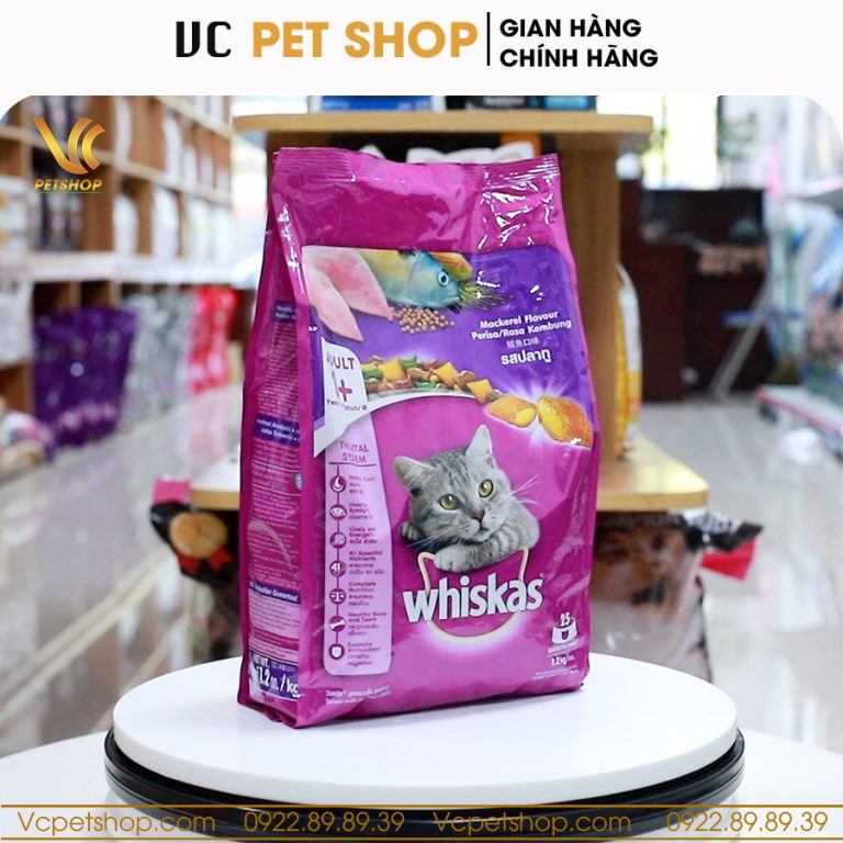 Thức ăn hạt Whiskas cho mèo trưởng thành vị cá thu