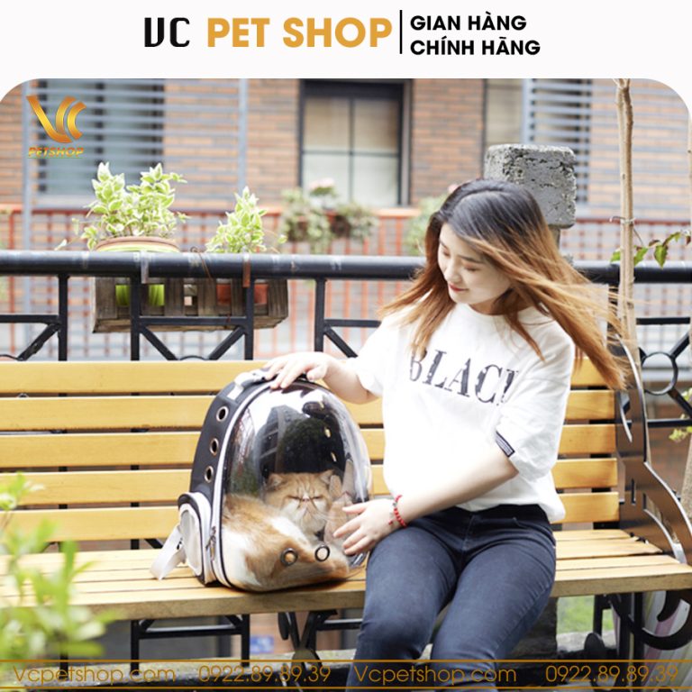 Balo phi hành gia cho mèo, chó trong suốt