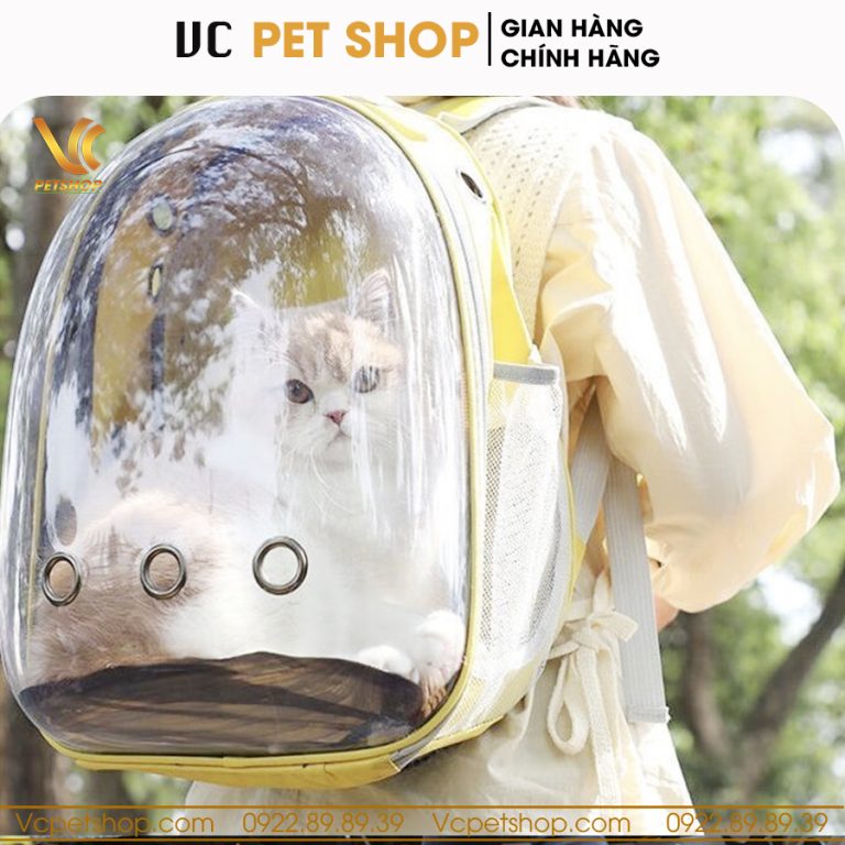 Balo phi hành gia cho mèo, chó trong suốt VCBL01