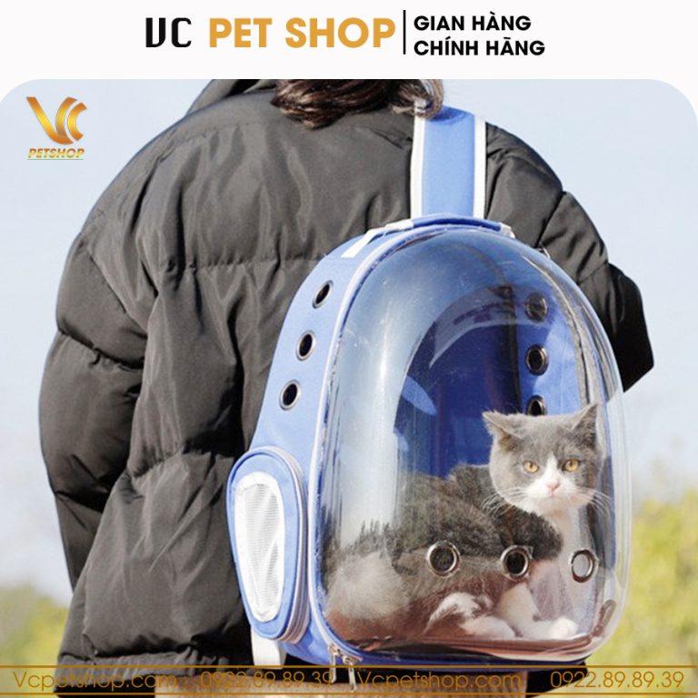 Balo phi hành gia cho mèo, chó trong suốt VCBL01