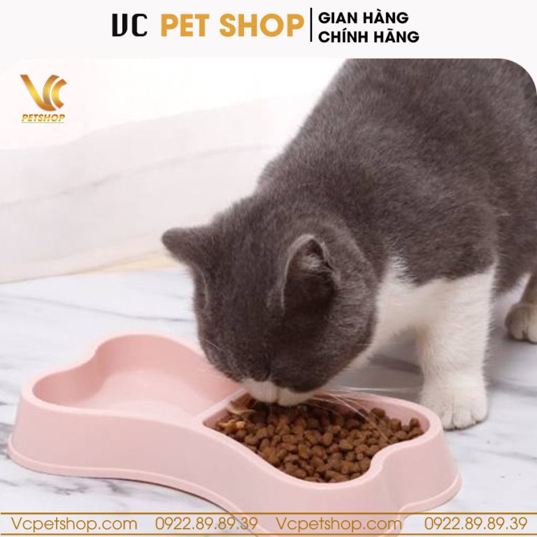 Bát đựng thức ăn cho chó mèo hình xương VCBA03