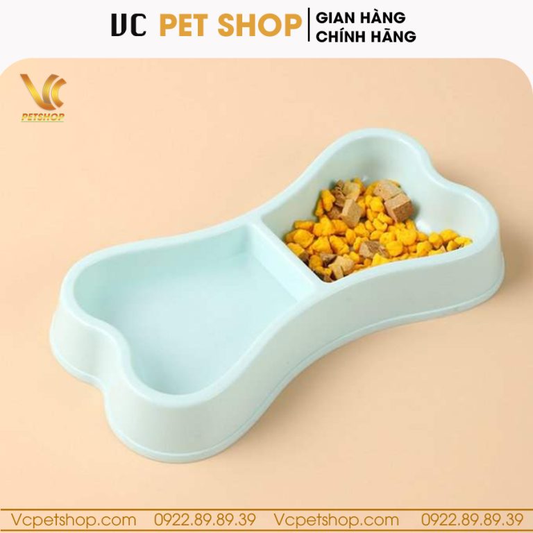Bát đựng thức ăn cho chó mèo hình xương VCBA03