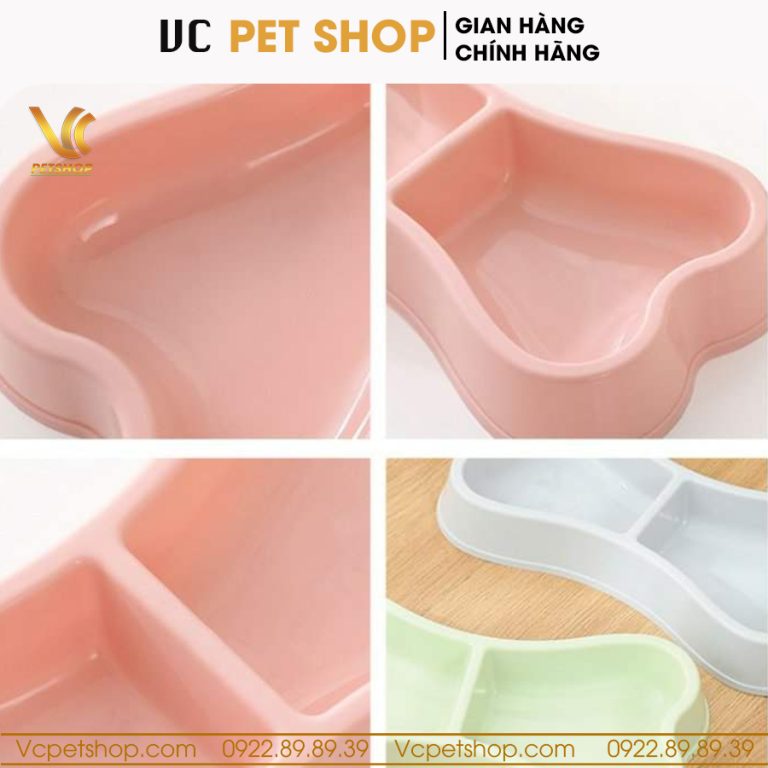 Bát đựng thức ăn cho chó mèo hình xương VCBA03