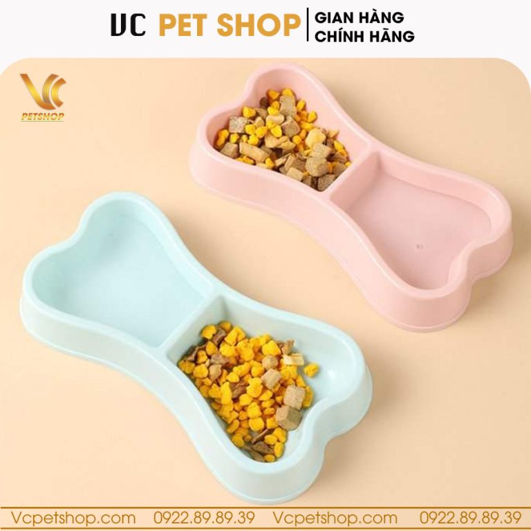 Bát đựng thức ăn cho chó mèo hình xương VCBA03