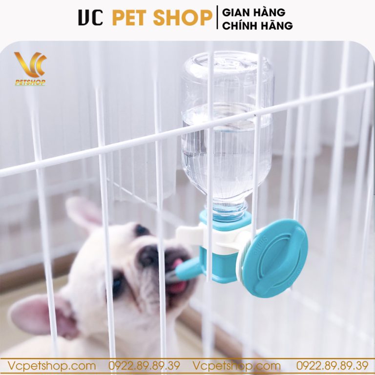 Bình nước treo chuồng chó mèo loại 500ml VCBN01