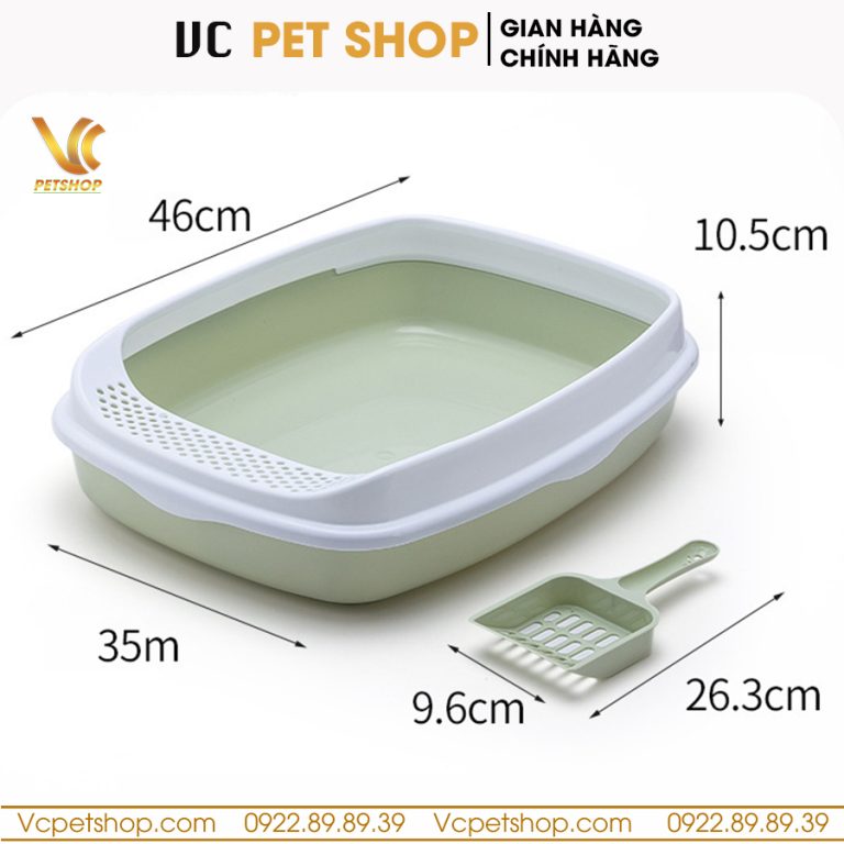 Chậu cát vệ sinh cho mèo kèm xẻng VCVS01
