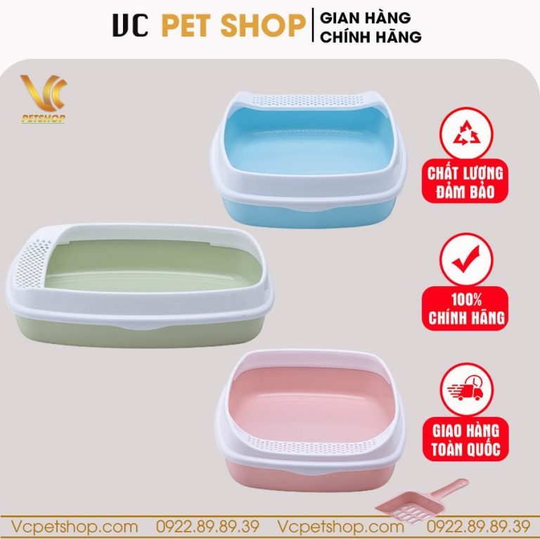 Chậu cát vệ sinh cho mèo kèm xẻng VCVS01