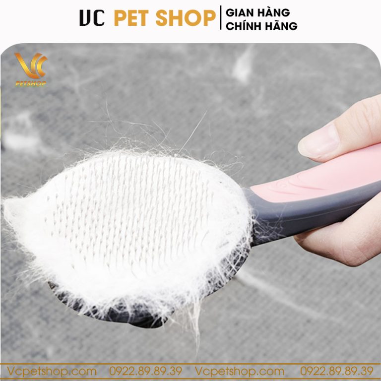 Lược chải lông chó mèo T9 cao cấp có nút bấm
