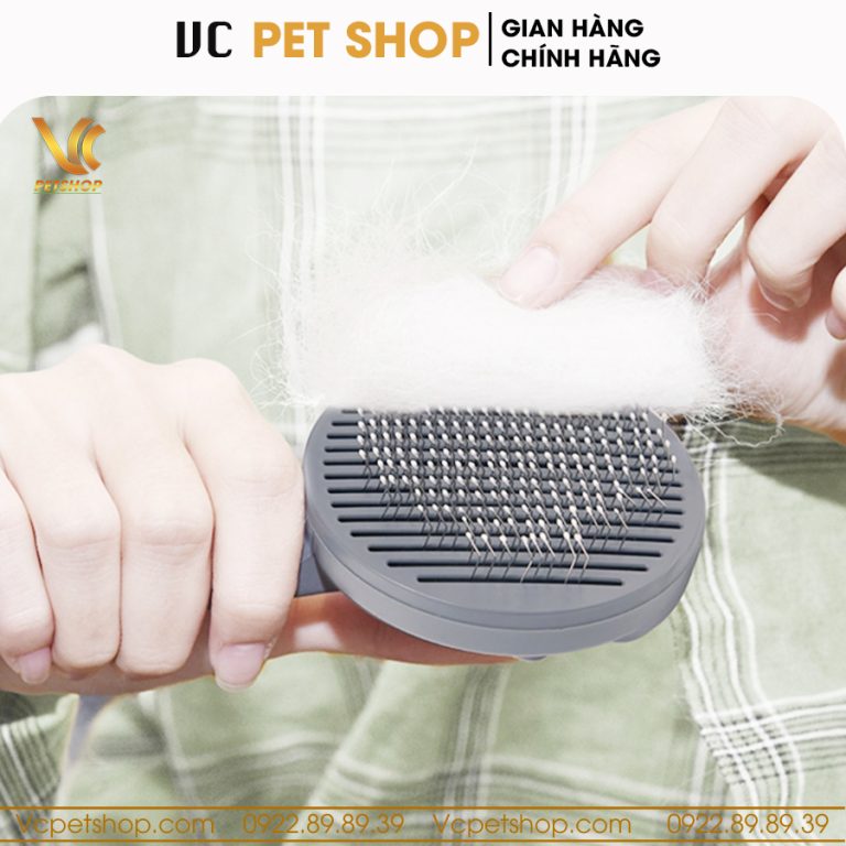 Lược chải lông chó mèo T9 cao cấp có nút bấm