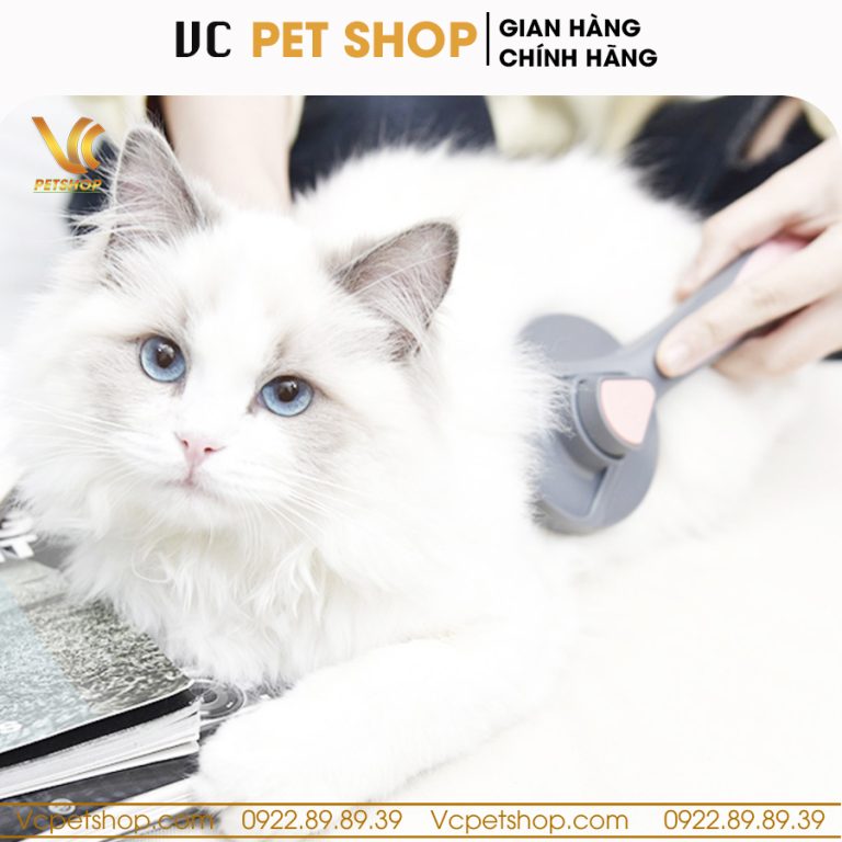 Lược chải lông chó mèo T9 cao cấp có nút bấm