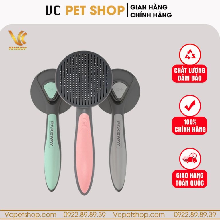 Lược chải lông chó mèo T9 cao cấp có nút bấm