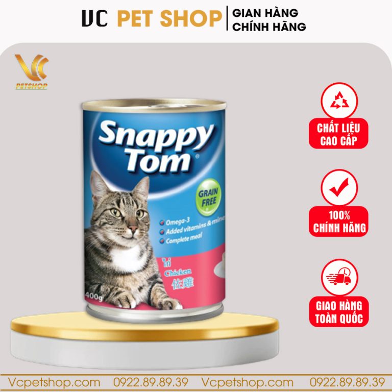 Pate mèo Snappy Tom vị thịt gà hộp 400g