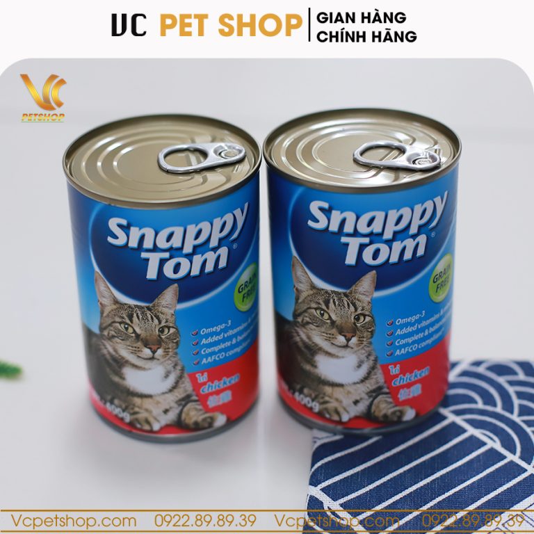 Pate mèo Snappy Tom vị thịt gà hộp 400g