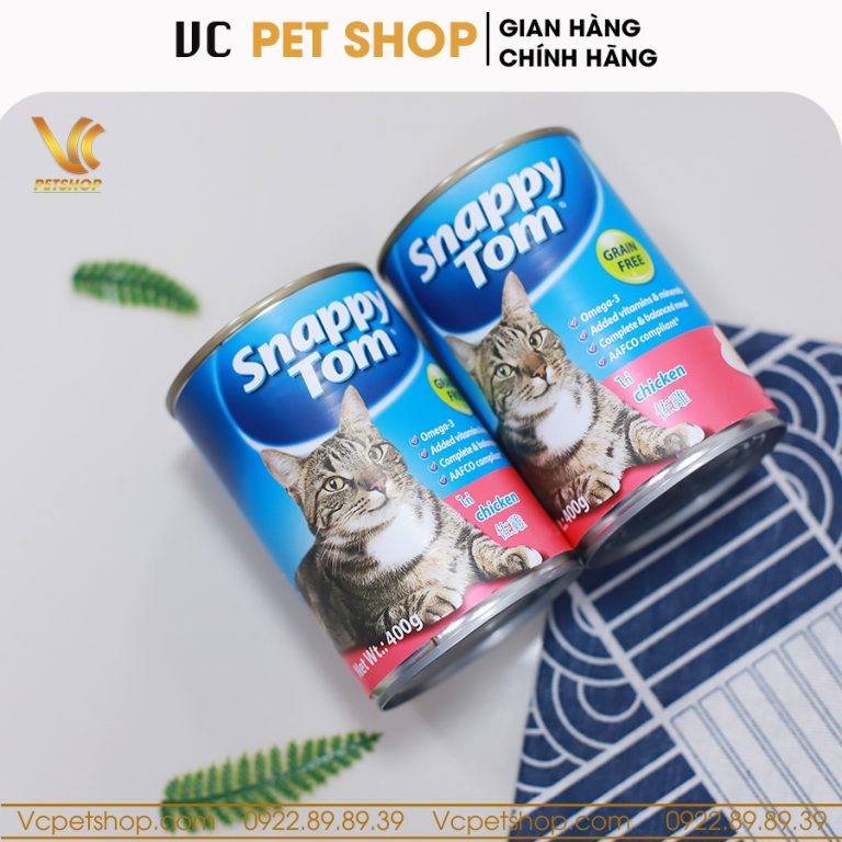 Pate mèo Snappy Tom vị thịt gà hộp 400g