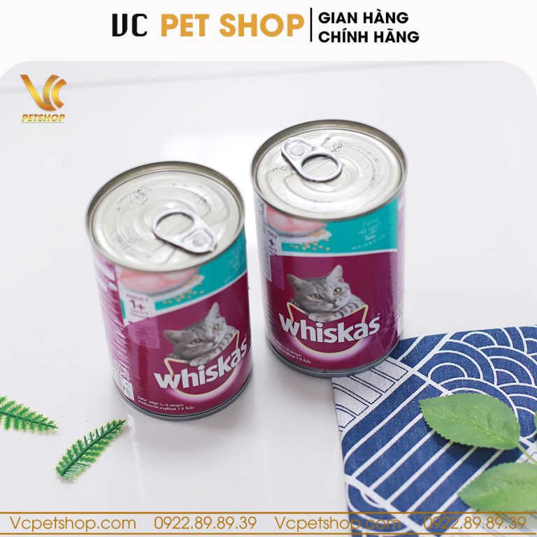 Pate mèo Whiskas 400g cá ngừ dạng lon cho mèo lớn